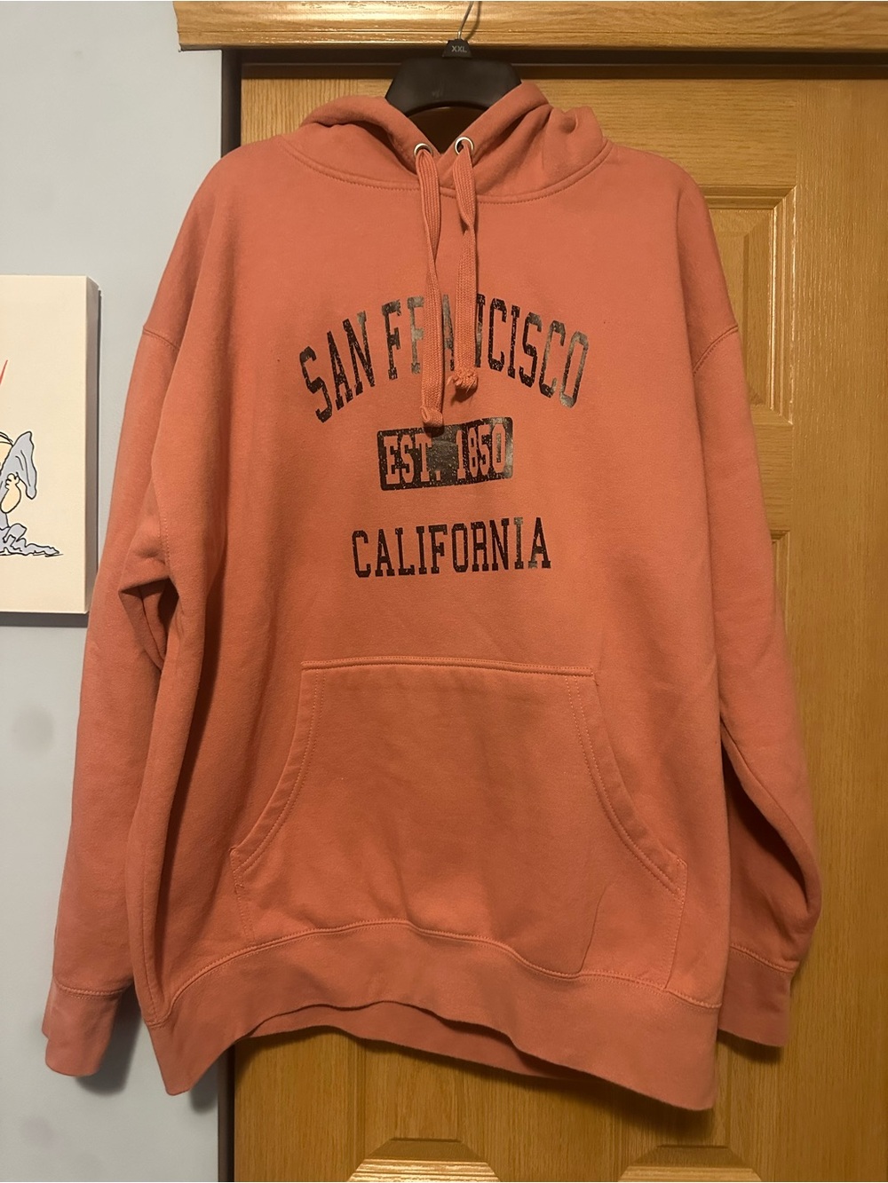 San Francisco Graphic Coral Hoodie Sweatshirt